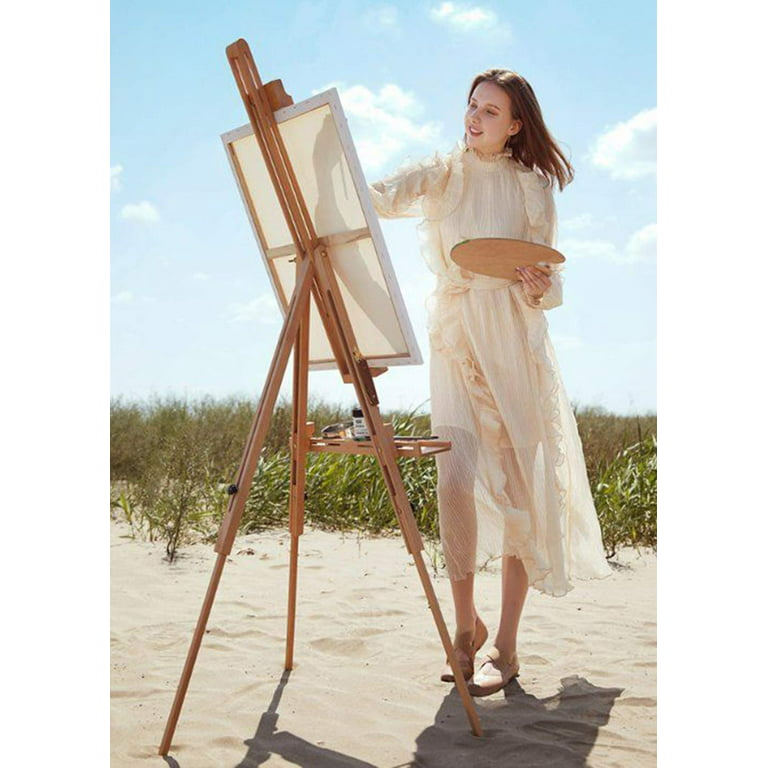 MEEDEN Tripod Field Painting Easel with Carrying Case - Solid Beech Wood  Universal Tripod Easel Portable Painting Artist Easel, Perfect for Painters
