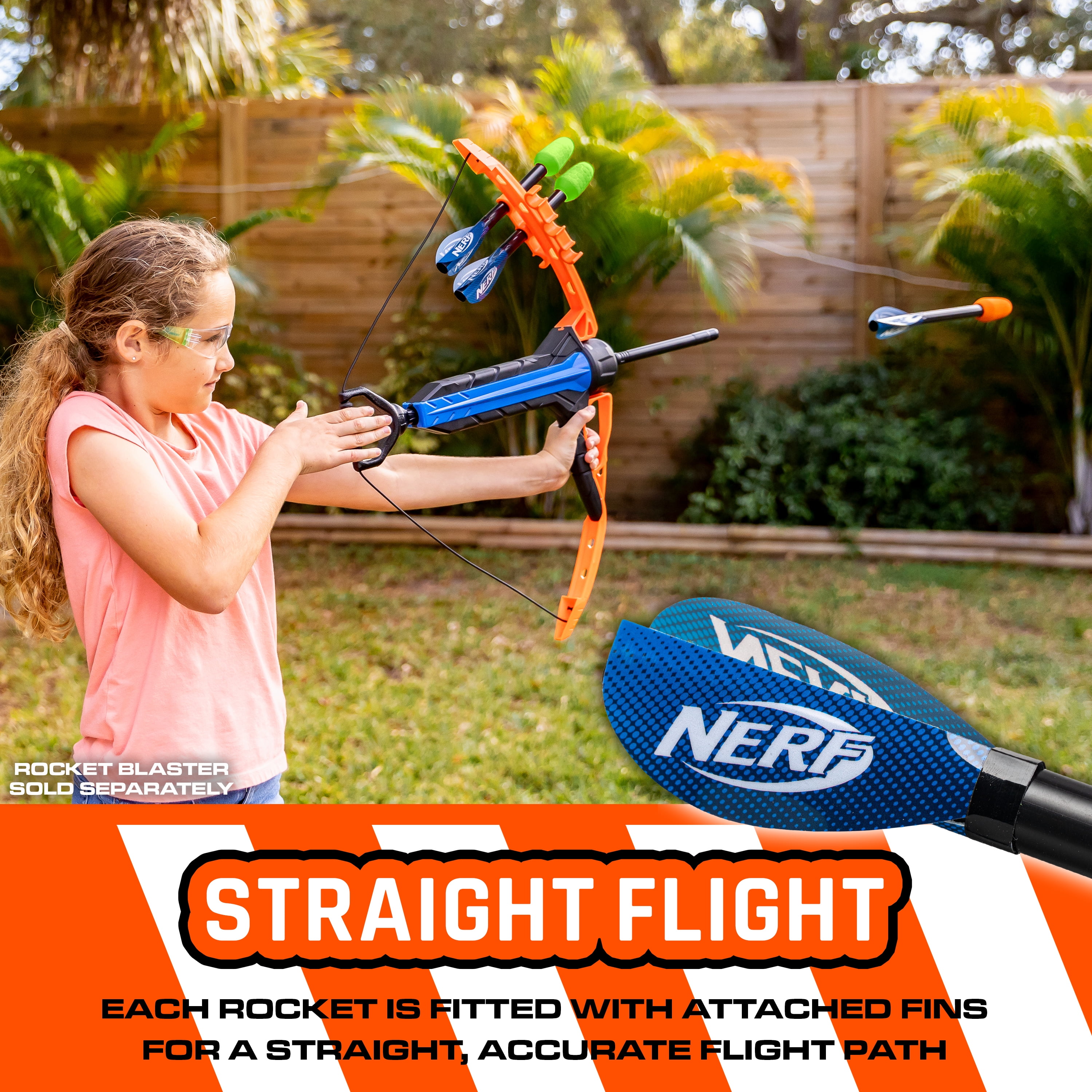 NERF Soft Tip Foam Arrows + Jump Rockets - Universal Replacement Rip Rockets + Kids Arrows - Child Safe Arrows + Rockets for Outdoors + Indoors - 3 Pack