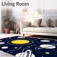thumbnail image 2 of ODIKA 4'x6' Machine Washable Non-Slip Area Rug, System Planets Space Exploration Science Discovery Activity High Traffic Rug with Pad, Blue, 686825, 2 of 8