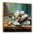 thumbnail image 2 of Designart "Soft Green Elegant Oyster I" Clam Floater Framed Wall Art Living Room, 2 of 5