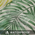 thumbnail image 5 of Everyday Luxuries Waterproof Round Fitted Tablecloth with Umbrella Hole 70 Inch Stain and Wrinkle Resistant | Decorative 3.6 gauge Palm Paradise Vinyl Table Cover for Indoor Outdoor Seating, 5 of 8