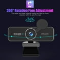 thumbnail image 7 of 1440P  Webcam Computer Webcam with Microphone USB PC Camera 120-degree Wide Angle with Dual Speakers Free Drive for Recording Calling Conferencing Gaming Compatible with Windows  iOS, 7 of 7