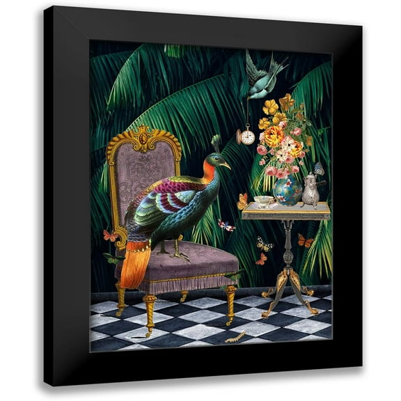 Brothers, Erika C. 12x14 Black Modern Framed Museum Art Print Titled - Tea Time