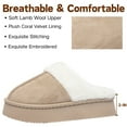 thumbnail image 6 of BERANMEY Thick-Soled Fuzzy Slippers for Women & Men - Cozy Platform House Shoes with Anti-Slip Sole, Warm Plush Lined Indoor Outdoor Short Ankle Slippers, 6 of 8