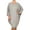 Heather grey, variant on Women's Plus Size Casual Solid Loose Fit 3/4 Sleeve Dolman Sleeve Midi Dress