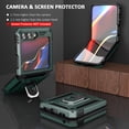 thumbnail image 3 of for Samsung Z Flip 5 5G Case Galaxy Z Flip 5 Phone Case, with Ring Kickstand, with Finger Ring Metal Stand for Galaxy Z Flip 5 Teal Case, 3 of 6