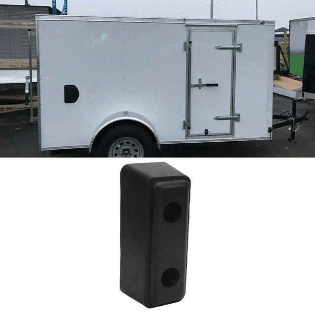 Trailer Ramp Door Bumper, Superior Protection Rectangle Rubber Dock Bump Wear Proof Anti Impact for Cargo Trailer