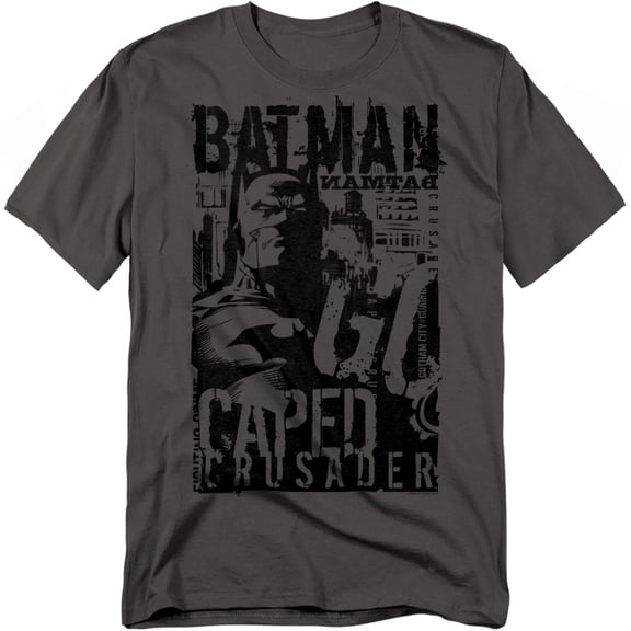 Batman T-Shirt Caped Crusader Unisex Graphic Tee For Men & Women Charcoal