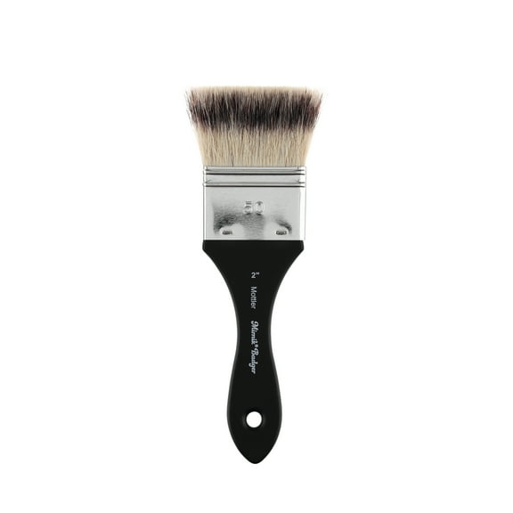Creative Mark Mimik Synthetic Badger Mottler Brushes - Animal-Friendly Mottlers for Oil, Acrylics, Watercolor, Large Surfaces, & More! - Size 2"