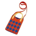 thumbnail image 4 of Nygoyerh Women Knitted Crossbody Bag Fashion Checkerboard Shoulder Bag Handbag Phone Holder Beach Travel Shopping Purses, 4 of 6