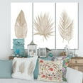 thumbnail image 1 of Designart Tropical Beiges Leaves Canvas Wall Art, 1 of 4