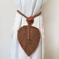 thumbnail image 4 of Curtain Tiebacks, Bohemian Cotton Leaf Curtain Tiebacks, Handwoven Drapery Holdbacks for Curtains Braided Thin Thick Home Office Window Draperies, 4 of 6