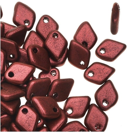 - Czech Glass, Dragon Scale Beads 1.5x5mm, 9.5 Gram Tube, Lava Red