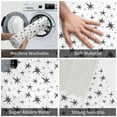 Bathroom Rugs Mat, black white star Washable Non Slip Bath Kitchen Mat