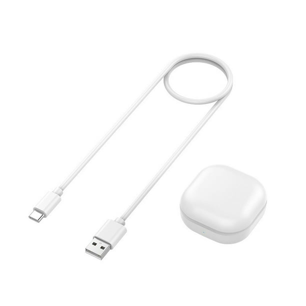 Injueey Caja de carga de auriculares conveniente del ABS con luz indicadora de LED para la cual es compacta Electrónica yemas 2(R177)blanco