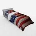 thumbnail image 3 of Ambesonne Retro Bedding Set 4 Pcs, Independence Day Wall, Queen, Red Blue Tan, 3 of 3