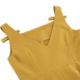 thumbnail image 5 of LYEAA Vintage Dresses for Women Plus Size Sleeveless Flowy Elegant Midi Dresses Solid Casual Dressy 1950s Backless A-line Pullover Dresses Modest Holiday Dresses Yellow M, 5 of 7