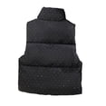 thumbnail image 3 of Mifsaly Womens Puffer Vest Stand Collar Sleeveless Quilted Jacket Lightweight Warm Casual Winter Outerwear with Pockets for Travel Daily Black,S, 3 of 4