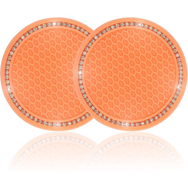 Posavasos Antideslizante para automóvil Rojo Verde paquete de 4 naranja