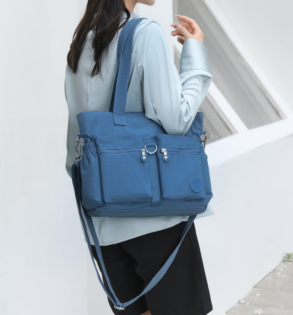 Tote Bag for Women Nylon Purse and Handbags Tote Purse Crossbody Bag Messenger Bag