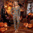 thumbnail image 4 of 2026 Matching Family Halloween Pajamas Set, Fall Sleepwear, Ghost & Pumpkin Printed Holiday Sleepwear, Soft Loungewear PJs Outfit, 4 of 5