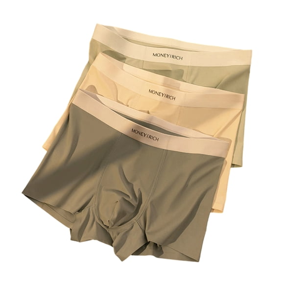 GrmtClth Mens 3 Pack Nylon Fabric No Chafe Underwear Elastic Waistband Boxer Briefs Casual Wear Gray XL