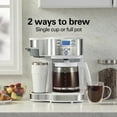 thumbnail image 3 of Hamilton Beach 2-Way Programmable Coffee Maker, Single Serve Coffee Maker & 12-Cup Coffee Pot, White, 3 of 10