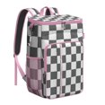 thumbnail image 1 of Retro Plaid Insulated Backpack Cooler - 20L High-Capacity Leakproof Lunch Bag for Outdoor, Travel & Work, 1 of 5