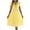 Yellow, variant on Staron Spring Summer Dresses for Women Casual Lace V-Neck Ruffled Waist Pleated Sleeveless Midi A-Line Cocktail Party Dress, Pink L