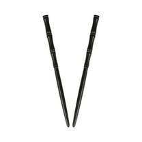 Carved Wooden Hair Sticks Set, Traditional Hair Chopsticks, 7 inches, 2 Pack, Vintage Style (Black)