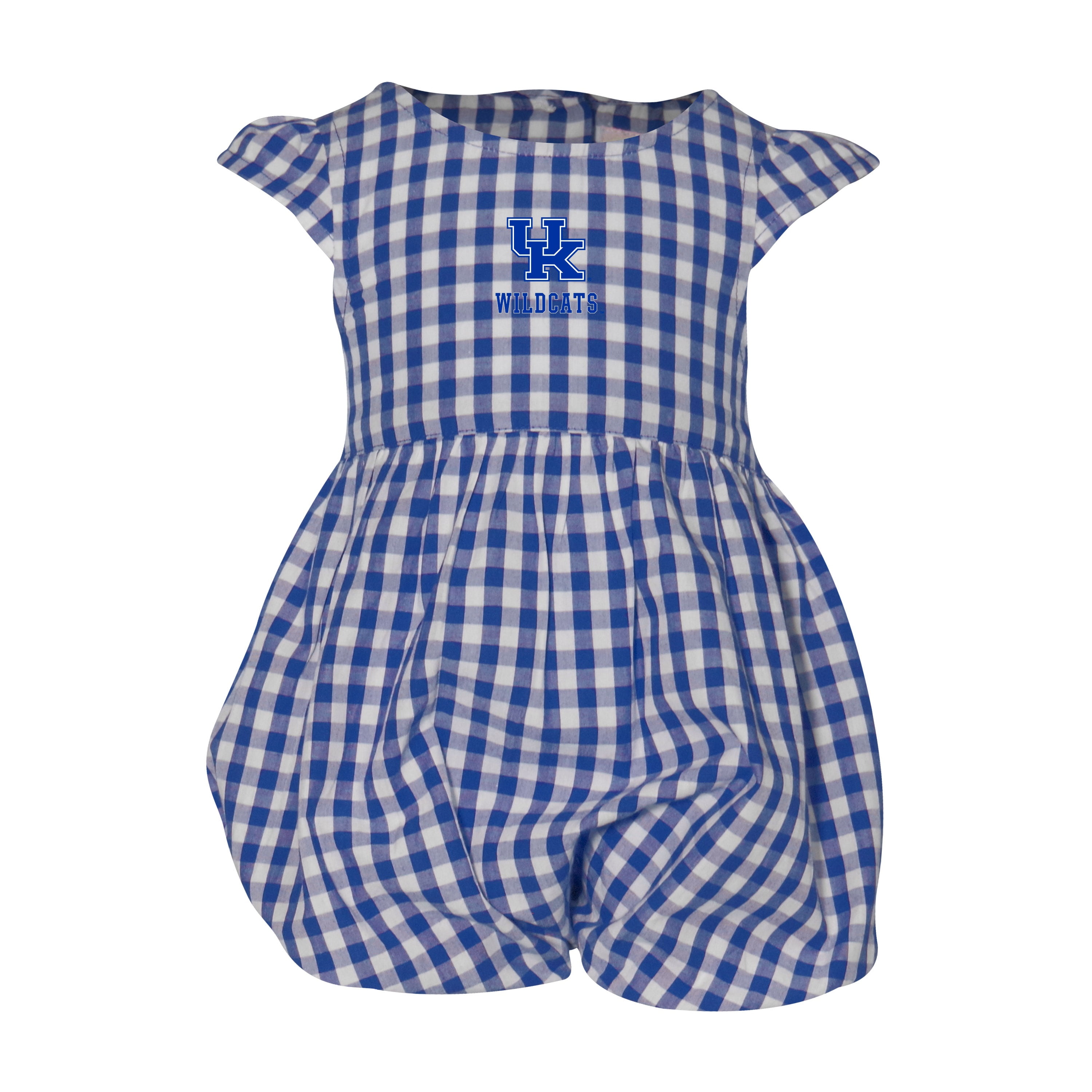 Baby Kentucky Outfit Blue Gingham Dress Baby UK Dress Kentucky Game Day Outfit Baby Wildcat Dress Girls Game Day Dress