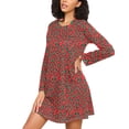thumbnail image 3 of joogoo Green Leopard Print Women's Long Sleeve Nightgown Sleepwear L, 3 of 8