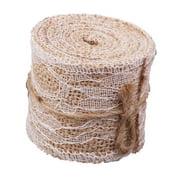 2M Lace Burlap Ribbon for DIY Crafts Home Wedding Decoration (Brown)