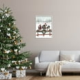 thumbnail image 2 of Holiday Cows Farmland Fence Holiday Graphic Art White Framed Art Print Wall Art, 2 of 7