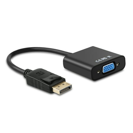 Display Port to VGA, Gold-Plated DisplayPort to VGA Converter Adapter (Male to Female) for Computer, Desktop, Laptop, PC, Monitor, Projector, HDTV, HP, Lenovo, Dell, ASUS and (Best Hdtv For Computer Monitor)