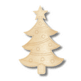 thumbnail image 2 of Unfinished Wood Etched Christmas Tree Shape 16" / 1/8", 2 of 2