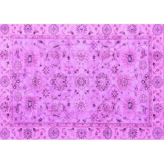 Ahgly Company Indoor Rectangle Abstract Purple Modern Area Rugs, 2' x 4'