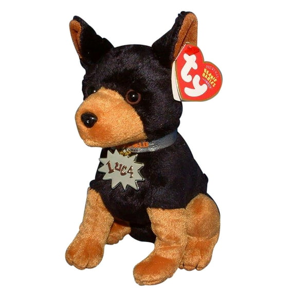 Ty Beanie Babies Luca the Doberman Dog Garfield Movie Plush 2004