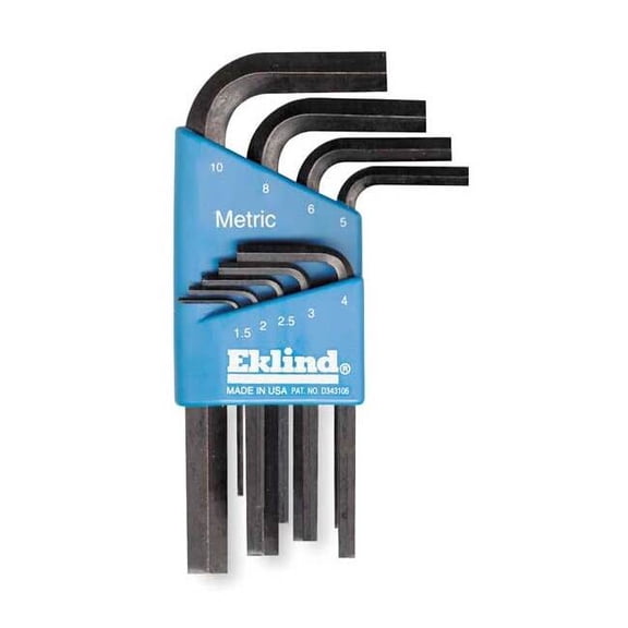 Eklind 9 Piece Metric L-Shape Hex Key Set, 11509 11509