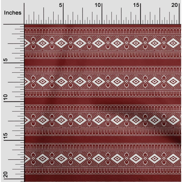oneOone Georgette Viscose Fabric Geometric Block Print Fabric By Yard 42 Inch Wide