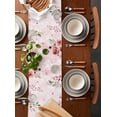 thumbnail image 4 of Valentine's Rose Love Cotton and Linen Triangle Table Runners Long Dresser Scarves Table Decoration for Wedding Party/Graduation Ceremony/Banquet Spring Botanical Romantic Heart, 4 of 9