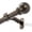 Brown, variant on Curtain Rods for Windows 16 to 48 Inches, Curtain Rod Max Adjustable Length of 60 IN, 6/8" Diameter Drapery Rods Round Finials, Black, Pack of 1