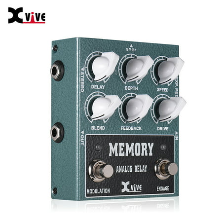 XVIVE W3 MEMORY Analog Delay Guitar Effect Pedal 600ms Delay Time True Bypass Rich Modulation Wide (Best Analog Delay Pedal Ever)