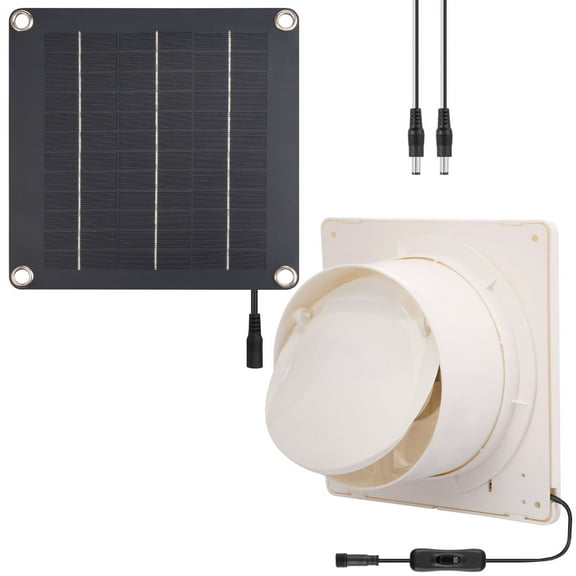Solar Panel Fan Kit IP67 Waterproof Solar Exhaust Fan Portable Solar Fan Multifunctional Outdoor Solar Fan for Greenhouses Sheds Pet Houses