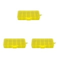 thumbnail image 3 of Thinsony 10 Grid Plastic Jewelry Removable Storage Box Beads Container Earring Yellow 12.8x6.5x2.2cm 3Set, 3 of 6