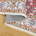 thumbnail image 5 of Ileading 6'x9' Boho Area Rug for Living Room, Non Slip Machine Washable Rugs Vintage Floor Carpet for Bedroom Dinning Room Kitchen, Red, 5 of 13