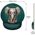 thumbnail image 2 of Ergonomic with Wrist Support, Cute s with Non-Slip Base Gel Wrist Rest, Easy-Typing and Pain Relief for Gaming Computer Laptop Office (Cute Music Elephant), 2 of 7