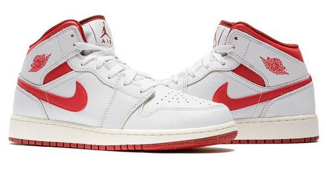 靴 AirJordan 1 Mid SE White/Hyper /Red Nike Air Jordan 1 Mid Se Herren White Red Sneaker | eBay