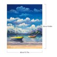 thumbnail image 2 of Kit de pintura por números DIY, arte al óleo junto al mar, imagen artesanal, decoración del hogar, 2 of 9