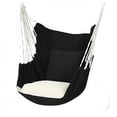thumbnail image 1 of Hamaca Silla Colgante para Exteriores e Interiores de Algodon con cojin ilios innova Negro, 1 of 2